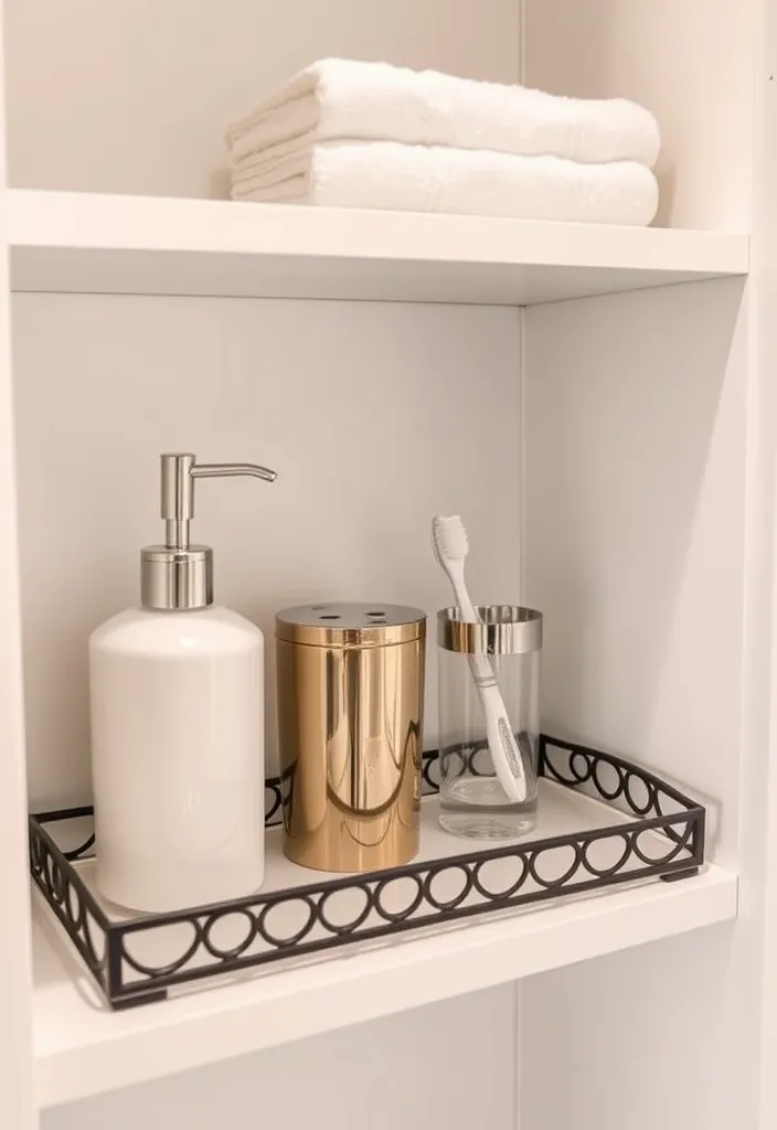 23 Stunning Bathroom Shelf Decor Ideas That Will Transform Your Space! - 11. Functional Elegance