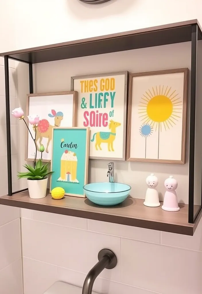 23 Stunning Bathroom Shelf Decor Ideas That Will Transform Your Space! - 20. Whimsical Touches