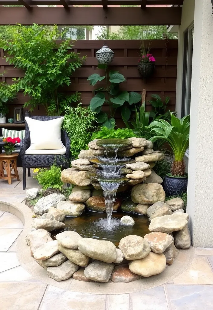 23 Stunning Patio Privacy Ideas That'll Make Your Outdoor Space a Personal Oasis! - 13. Soothing Water Features