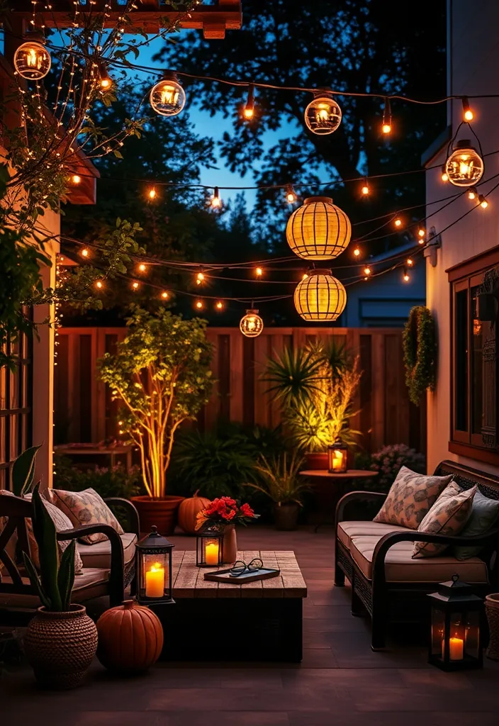 23 Stunning Patio Privacy Ideas That'll Make Your Outdoor Space a Personal Oasis! - 21. Ambient Lighting Solutions