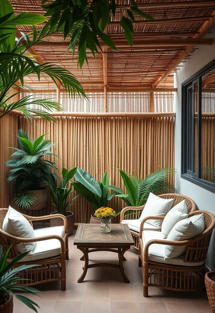 23 Stunning Patio Privacy Ideas That'll Make Your Outdoor Space a Personal Oasis! - 6. Charming Bamboo Fencing