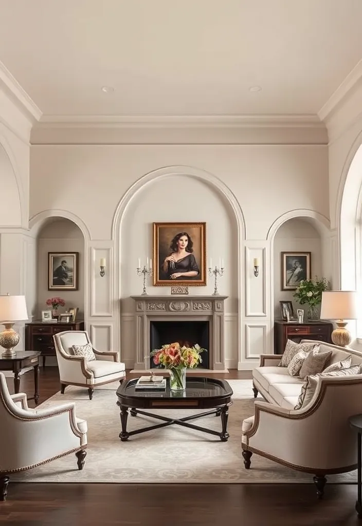 23 Stunning Wainscoting Ideas for Living Rooms That Will Leave You Speechless! - 14. Arched Wainscoting