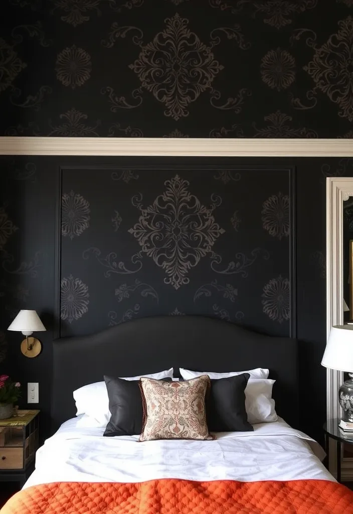 23 Whimsy Goth Bedroom Decorating Ideas That Will Enchant You (Wait Until You See #12!) - 21. Dark Accent Walls