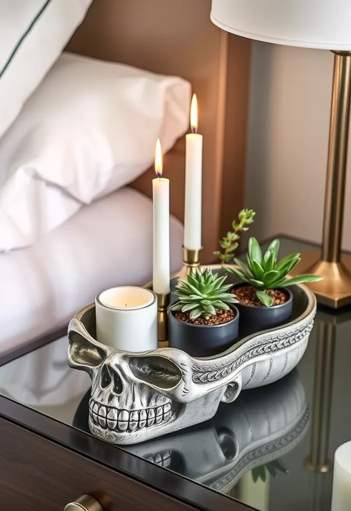 23 Whimsy Goth Bedroom Decorating Ideas That Will Enchant You (Wait Until You See #12!) - 22. Whimsical Decorative Trays