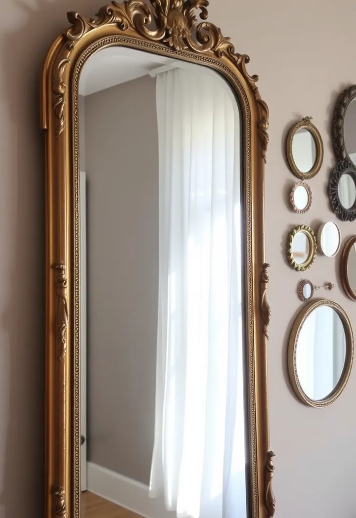 23 Whimsy Goth Bedroom Decorating Ideas That Will Enchant You (Wait Until You See #12!) - 8. Vintage Mirrors
