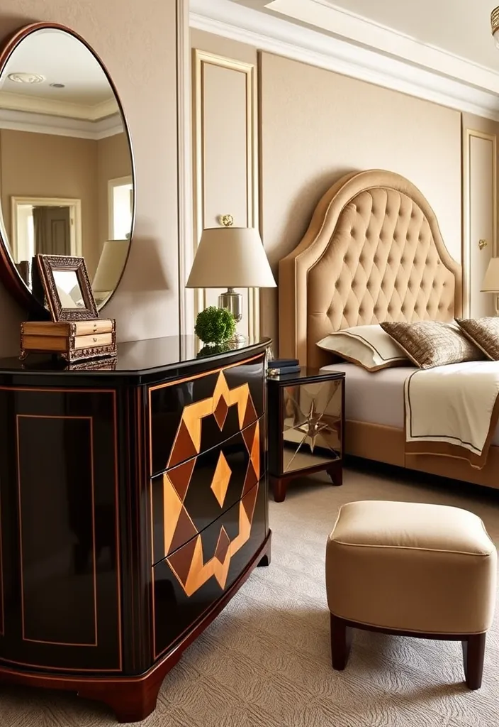 24 Art Deco Bedroom Ideas That Will Inspire Your Next Makeover - 5. Art Deco Furniture