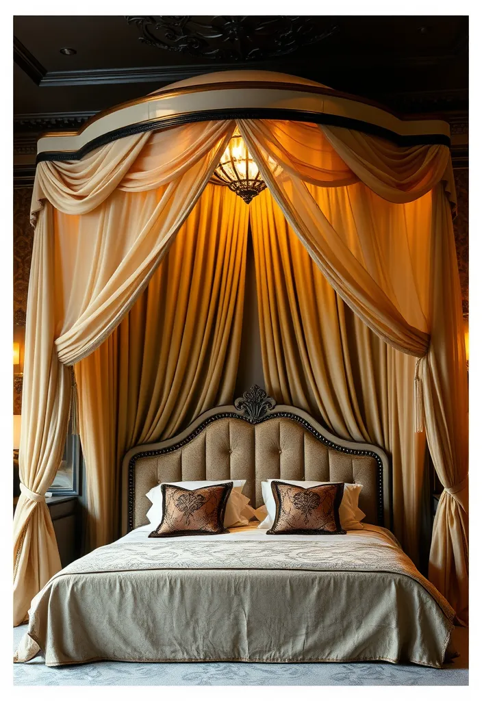 24 Art Deco Bedroom Ideas That Will Inspire Your Next Makeover - 9. Elegant Canopy Beds