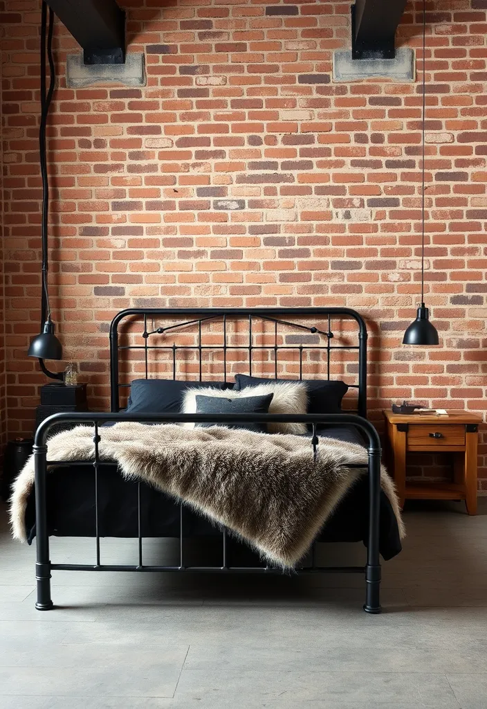 24 Bold Black Bedroom Ideas That Redefine Stylish Living! - 4. Urban Industrial: Raw and Refined