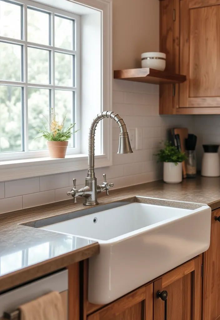 24 Cottage Core Kitchen Ideas That'll Make You Feel Like You're in a Fairytale! - 14. Farmhouse Sink