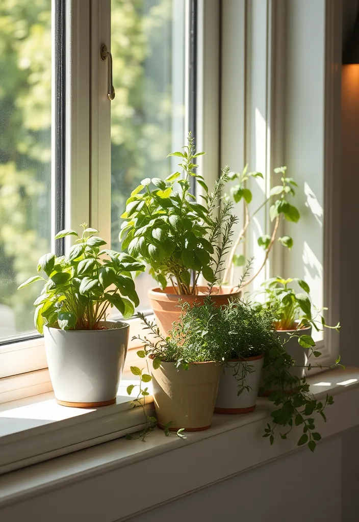 24 Cottage Core Kitchen Ideas That'll Make You Feel Like You're in a Fairytale! - 2. Herb Garden Windowsill