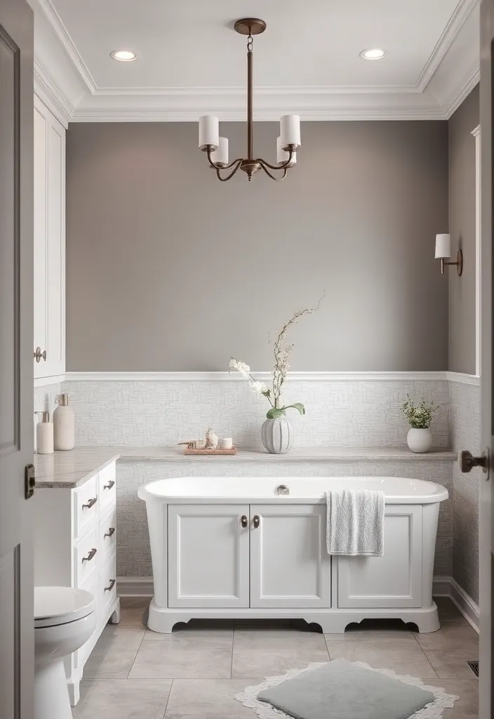 24 Fresh Bathroom Paint Color Ideas That'll Transform Your Space Instantly! - 11. Soft Gray