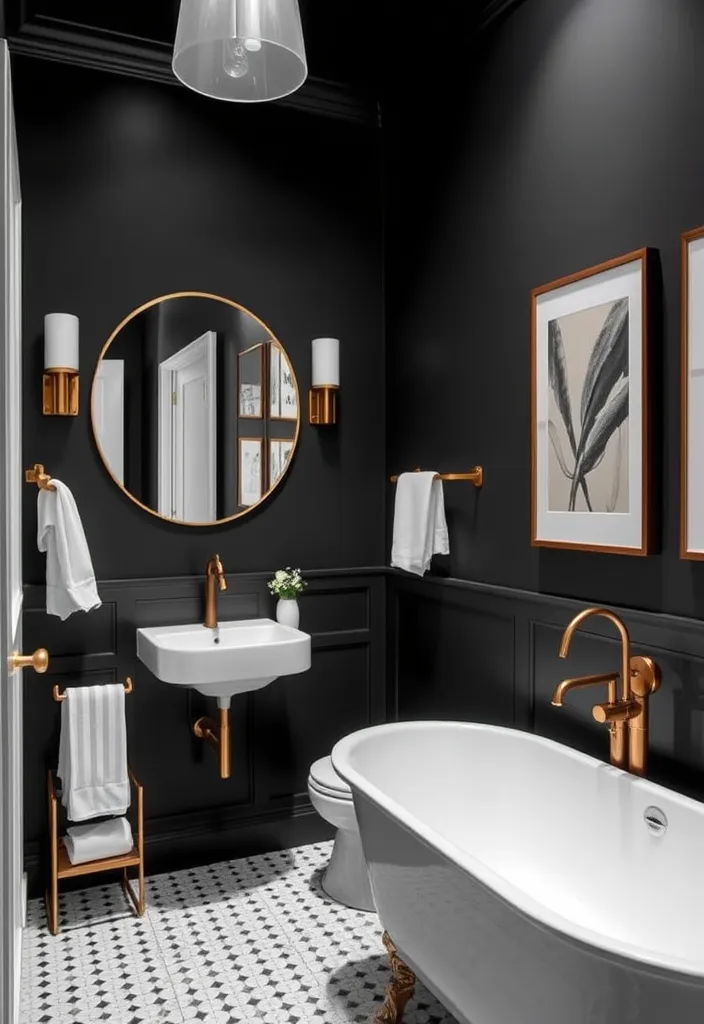 24 Fresh Bathroom Paint Color Ideas That'll Transform Your Space Instantly! - 2. Bold Charcoal Gray