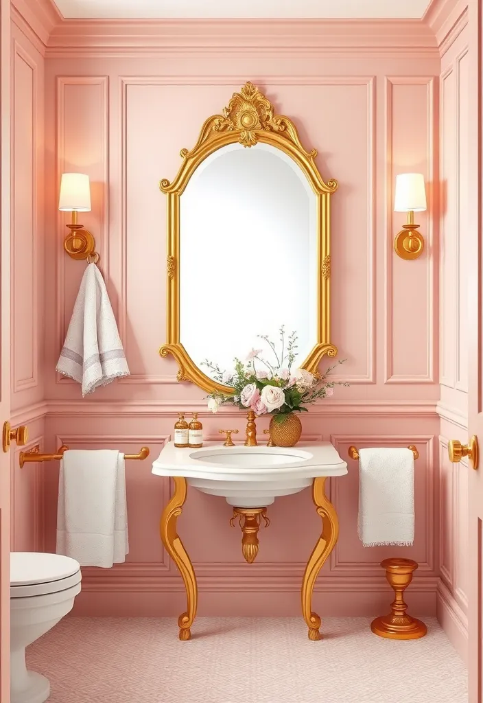 24 Fresh Bathroom Paint Color Ideas That'll Transform Your Space Instantly! - 4. Elegant Blush Pink