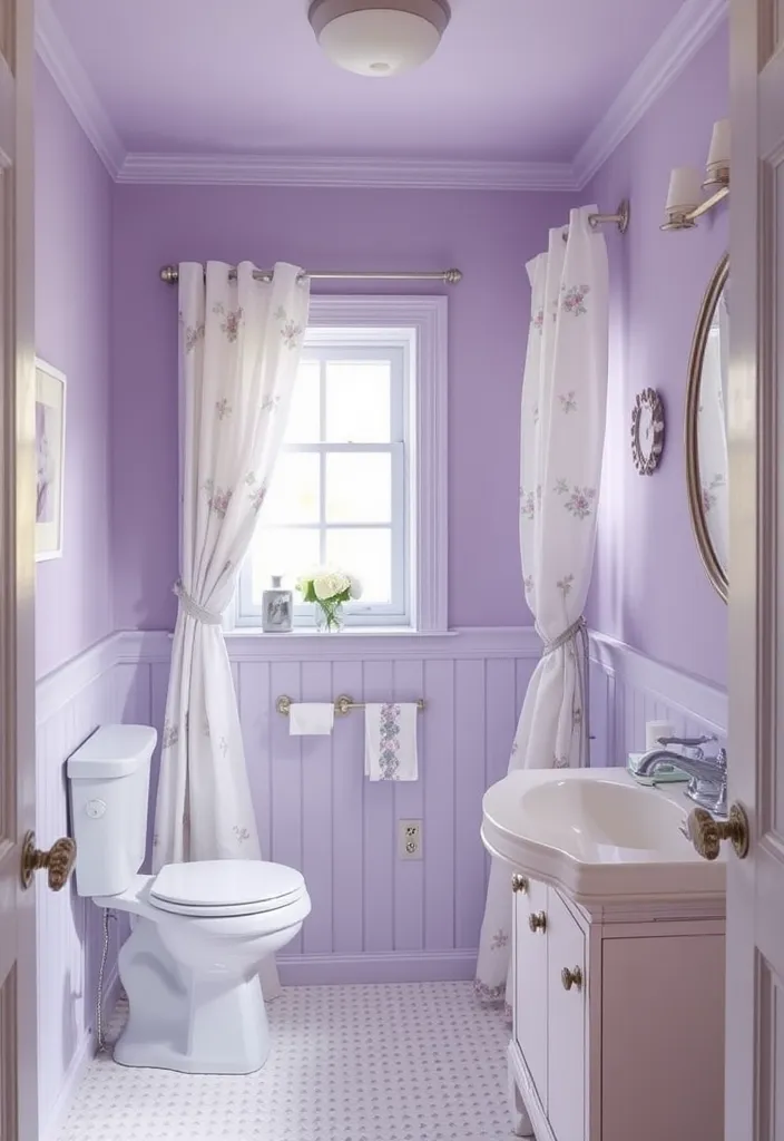 24 Fresh Bathroom Paint Color Ideas That'll Transform Your Space Instantly! - 6. Soft Lavender