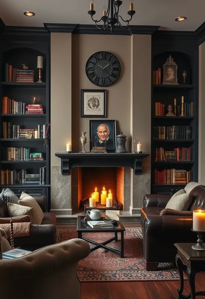 24 Gothic Decor Ideas That'll Transform Your Home into a Moody Masterpiece! - 10. Dark Wood Accents