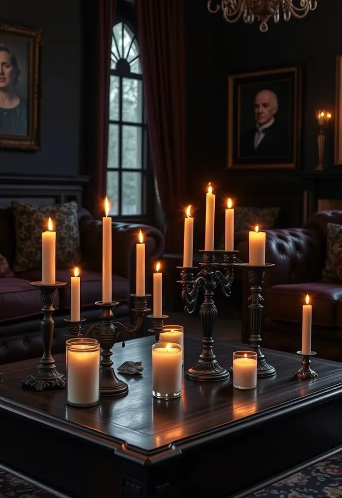 24 Gothic Decor Ideas That'll Transform Your Home into a Moody Masterpiece! - 4. Candlelit Ambiance