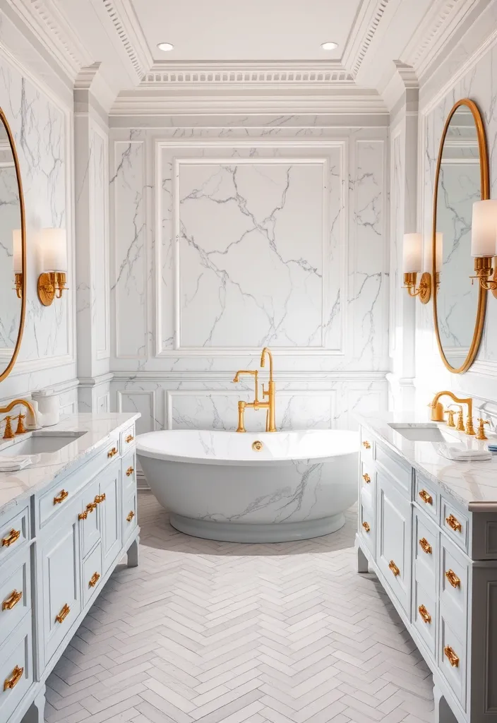 24 Luxury Bathroom Ideas for an Elegant Space That'll Leave You Breathless! - 3. Opulent Marble Accents