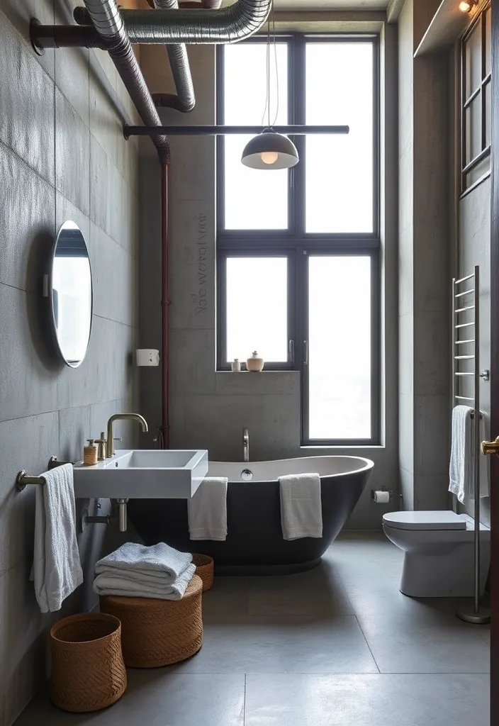 24 Luxury Bathroom Ideas for an Elegant Space That'll Leave You Breathless! - 5. Modern Industrial Chic