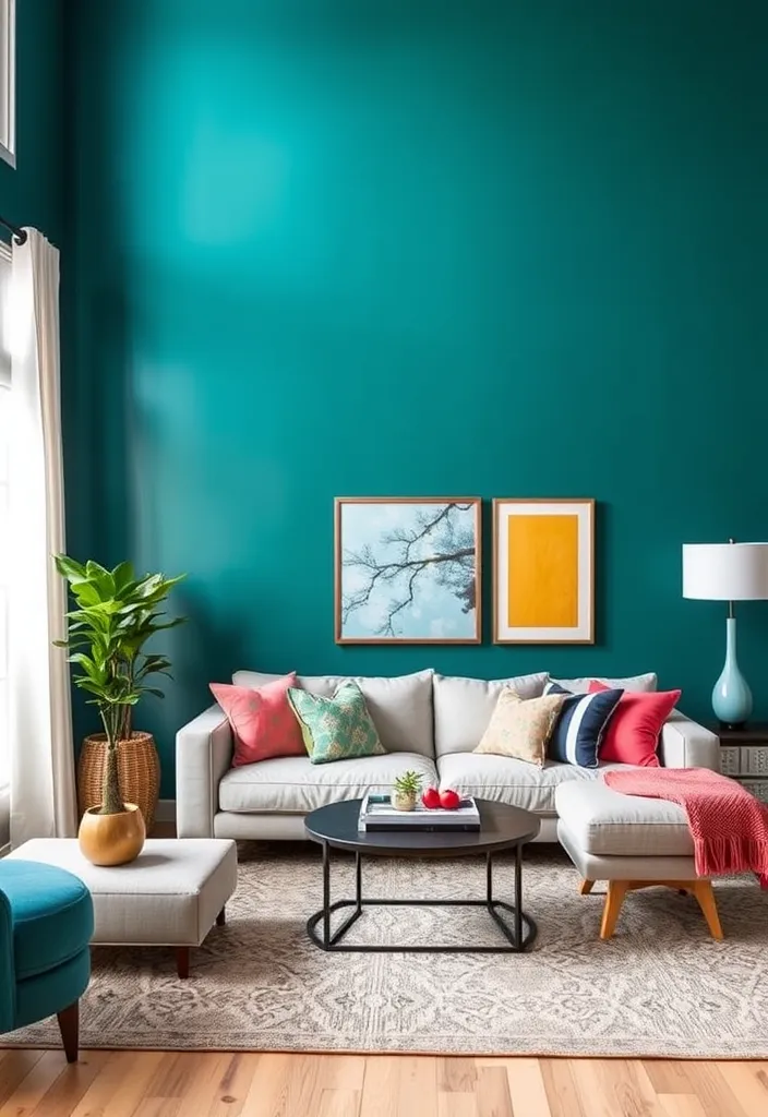 24 Mid Century Modern Living Room Ideas to Inspire Your Next Makeover! - 14. Accent Walls