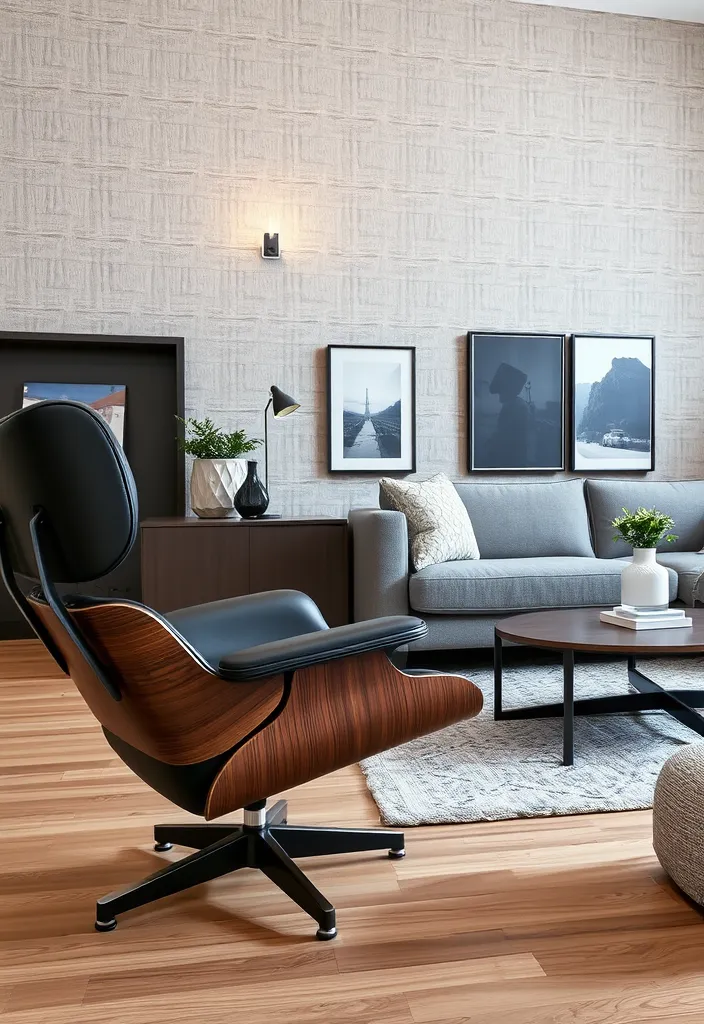 24 Mid Century Modern Living Room Ideas to Inspire Your Next Makeover! - 2. Iconic Furniture Shapes