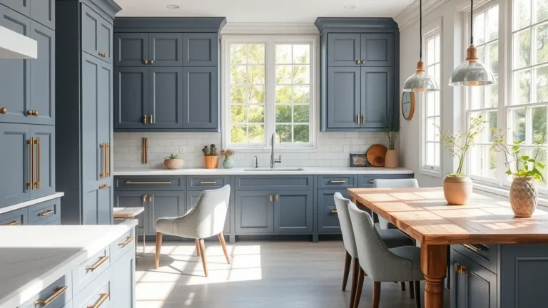 24 Stunning Blue Gray Kitchen Cabinet Ideas to Inspire You