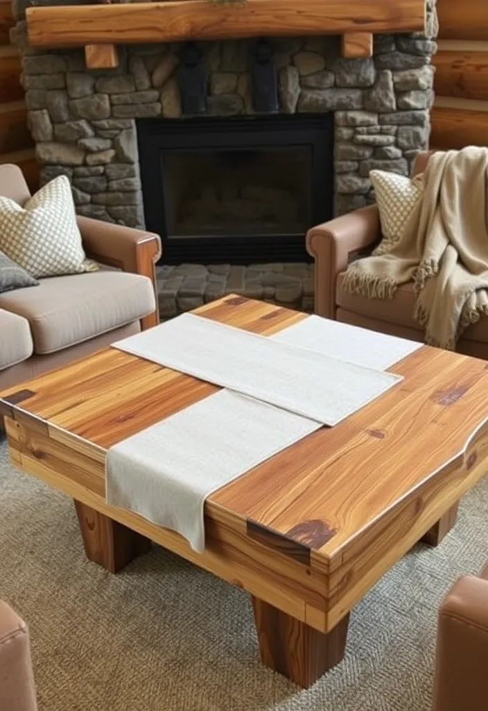 25 Best Chic and Sleek Minimalist Coffee Tables You Need in Your Life! - 3. Rustic Minimalism