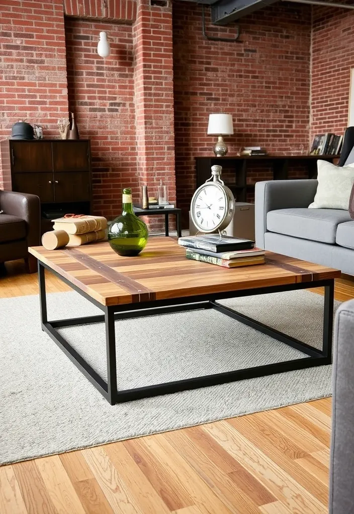 25 Best Chic and Sleek Minimalist Coffee Tables You Need in Your Life! - 4. Industrial Edge