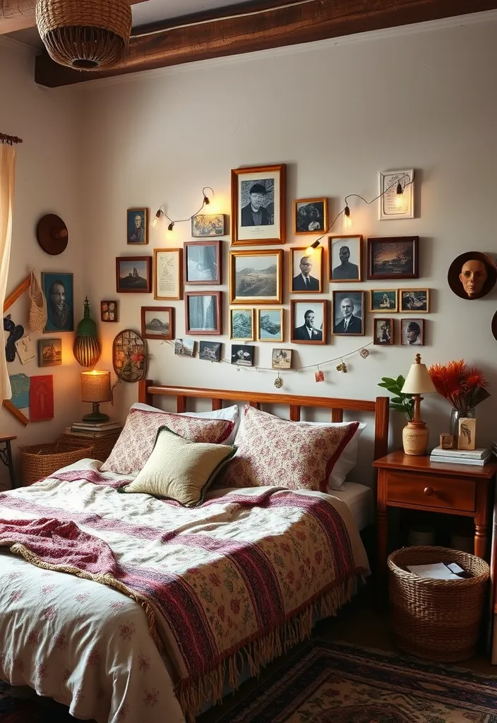 25 Boho Bedroom Ideas: Layer Textures & Eclectic Accents - 19. Personal Touches