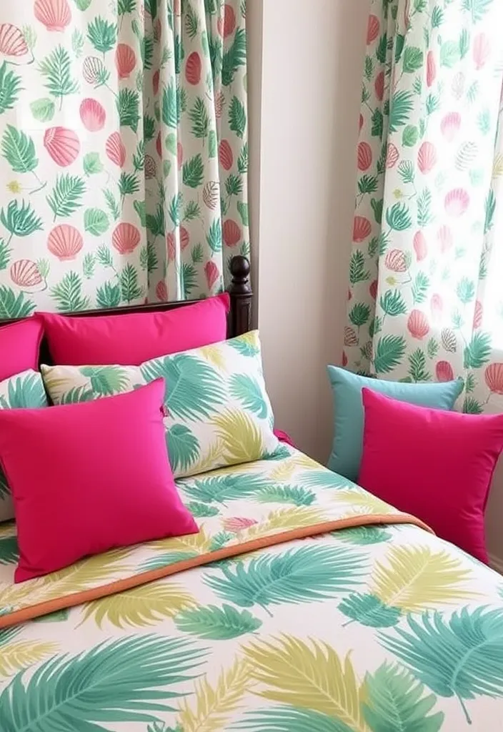 25 Coastal Bedroom Ideas for Dreamy Beach Vibes - 10. Beachy Patterns