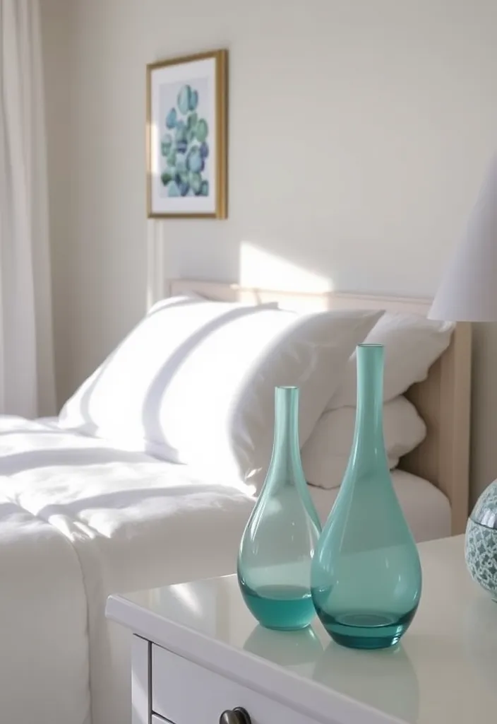 25 Coastal Bedroom Ideas for Dreamy Beach Vibes - 4. Sea Glass Accents