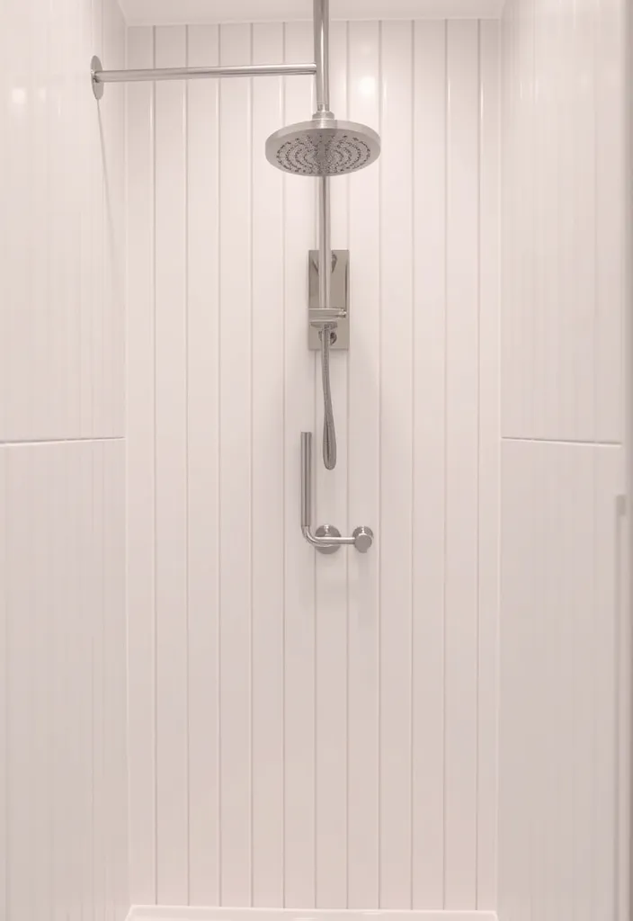 25 Creative Small Bathroom Shower Tile Ideas You'll Love - 20. Vertical Tile Layouts