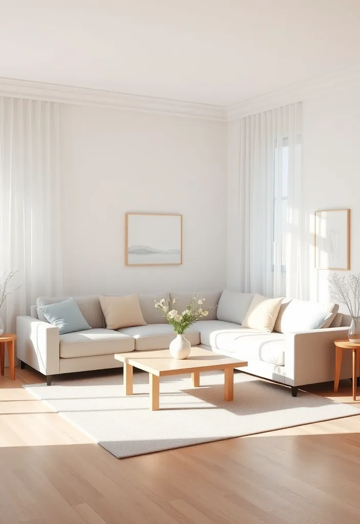 25 Minimalist Living Room Ideas That Will Elevate Your Interior Design Game! - 1. Light and Airy Color Schemes