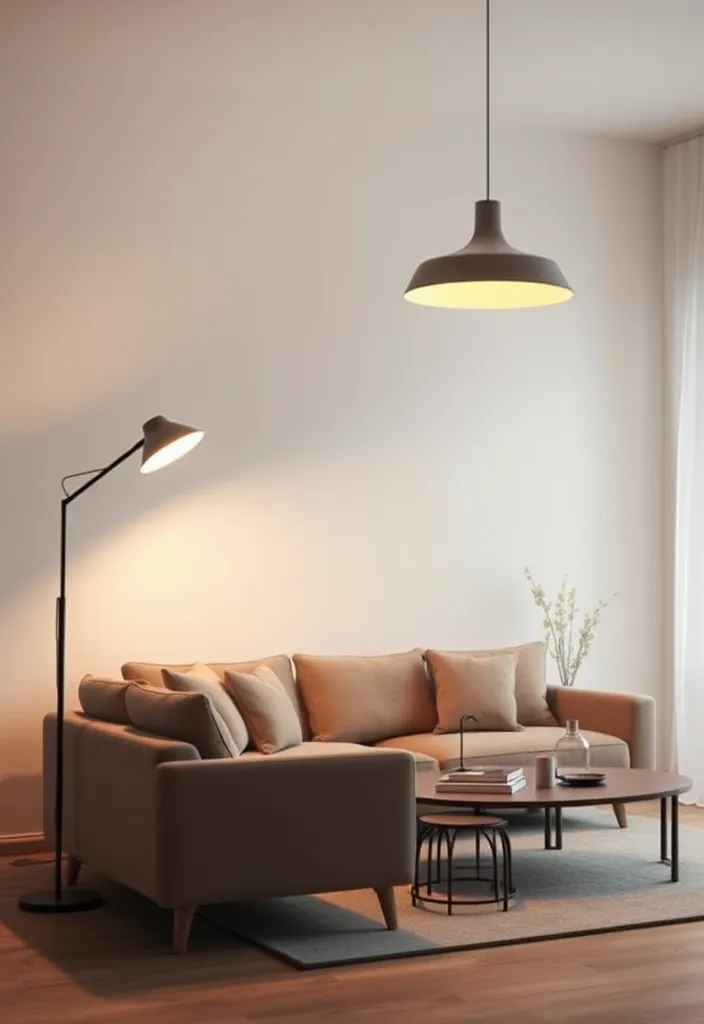 25 Minimalist Living Room Ideas That Will Elevate Your Interior Design Game! - 7. Smart Lighting Solutions