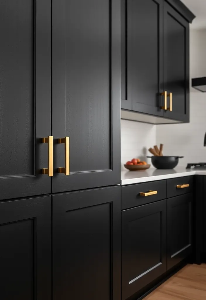 25 Striking Black Kitchen Cabinet Ideas That Add Depth Without the Dark! - 3. Textured Finishes for Visual Interest