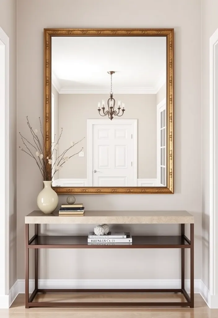 25 Stunning Entryway Decor Ideas to Transform Your Home from Drab to Fab! - 12. Mirrors for Illusion