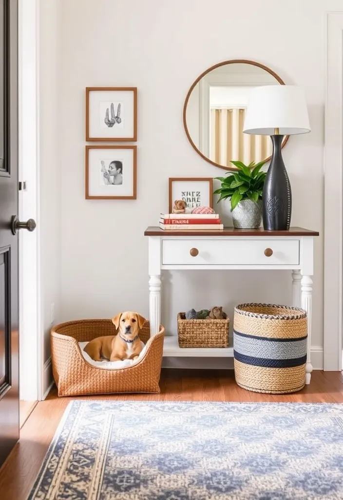 25 Stunning Entryway Decor Ideas to Transform Your Home from Drab to Fab! - 14. Pet-Friendly Decor