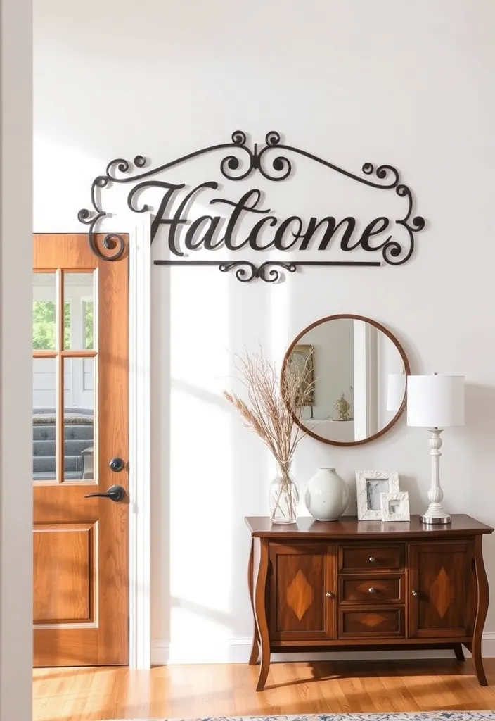 25 Stunning Entryway Decor Ideas to Transform Your Home from Drab to Fab! - 17. Customized Name Signs