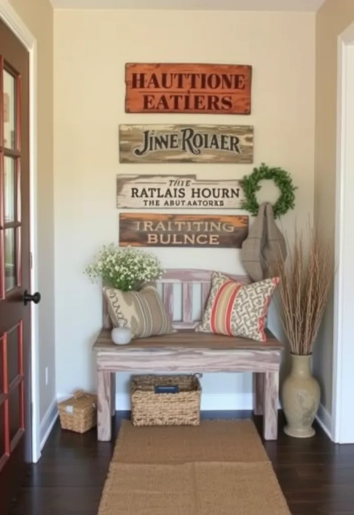 25 Stunning Entryway Decor Ideas to Transform Your Home from Drab to Fab! - 19. Rustic Accents