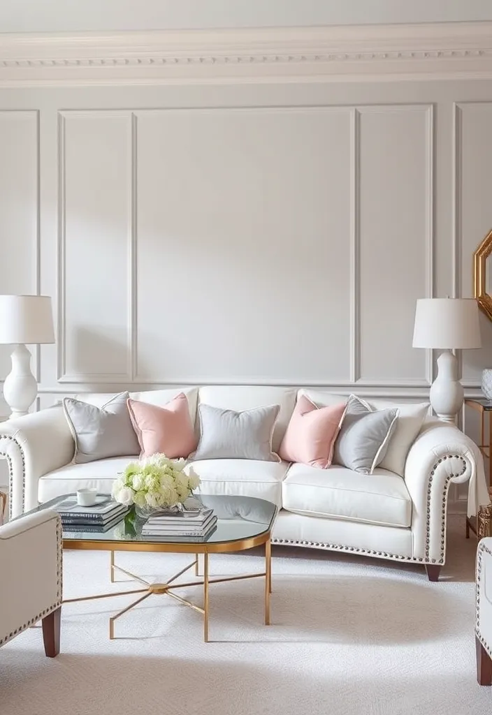 25 Stunning Luxury White Living Rooms That Will Make Your Jaw Drop - 12. Soft Color Palettes