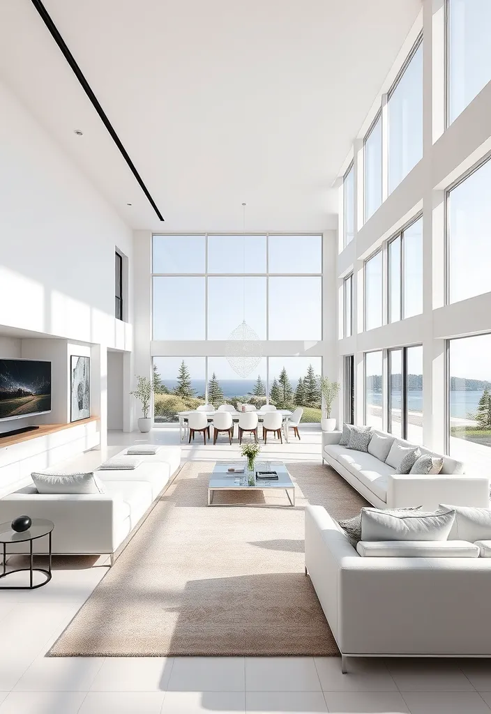 25 Stunning Luxury White Living Rooms That Will Make Your Jaw Drop - 8. Open Spaces