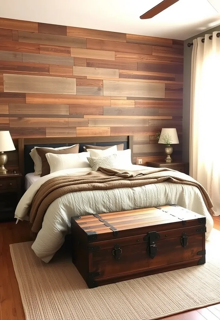 26 Cozy Rustic Bedroom Ideas That Will Inspire Your Next Home Makeover! - 1. Reclaimed Wood Accents