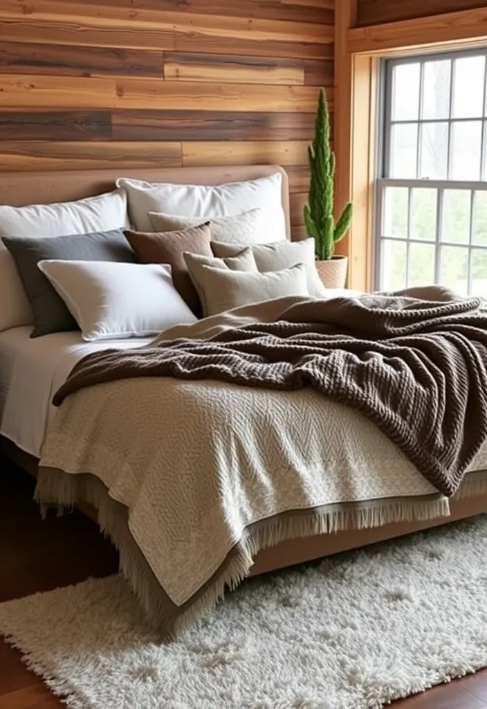 26 Cozy Rustic Bedroom Ideas That Will Inspire Your Next Home Makeover! - 2. Cozy Textiles