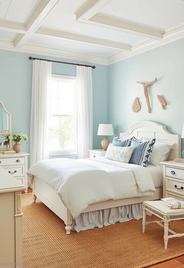 26 French Blue Bedroom Ideas for Timeless Elegance That Will Leave You Breathless! - 1. Serene Coastal Retreat