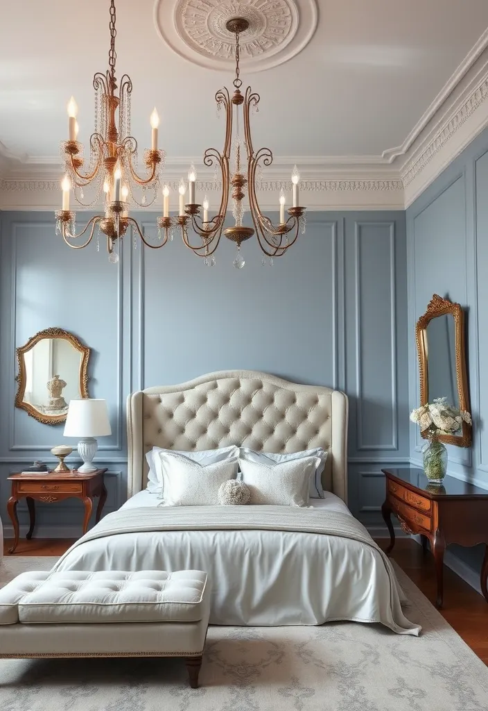 26 French Blue Bedroom Ideas for Timeless Elegance That Will Leave You Breathless! - 15. Classic Elegance