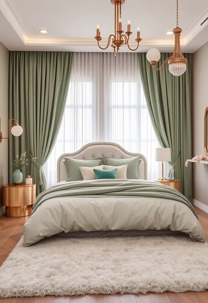 26 Sage Green Bedroom Ideas That'll Make You Want to Redecorate ASAP! - 11. Soft Glam