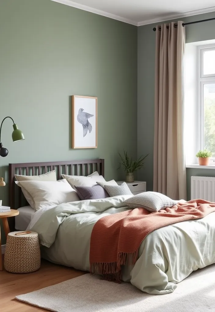 26 Sage Green Bedroom Ideas That'll Make You Want to Redecorate ASAP! - 12. Scandinavian Simplicity