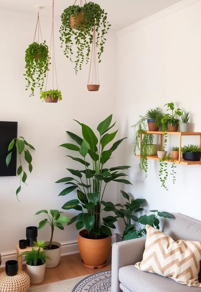 26 Small Space Living Room Ideas That Maximize Every Inch (You Won't Believe #10!) - 11. Use of Plants