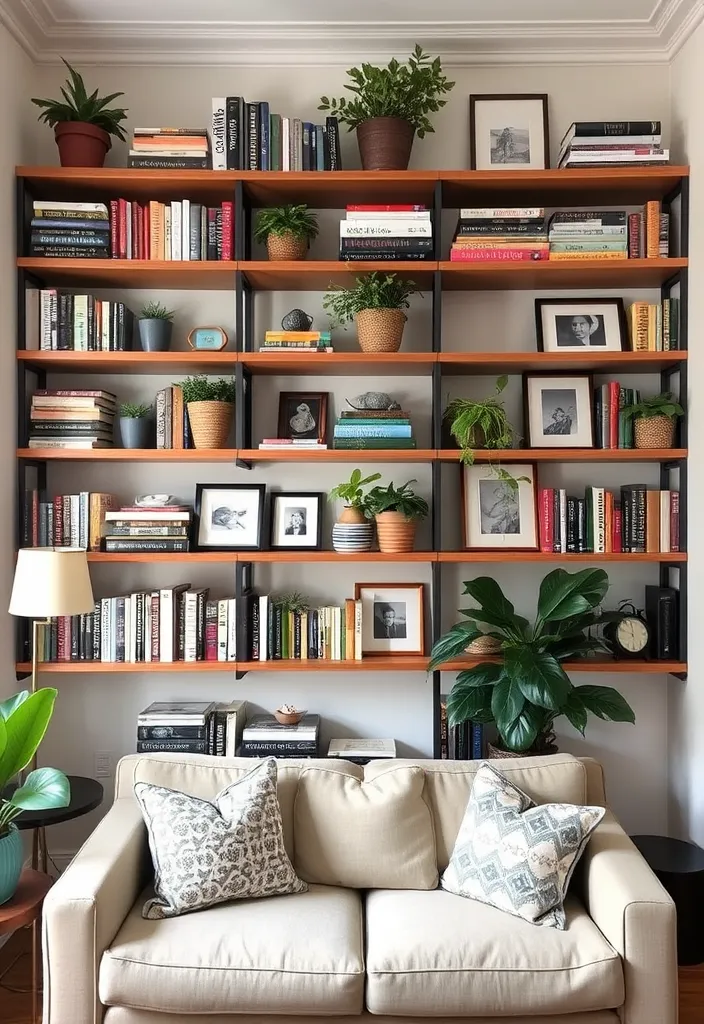 26 Small Space Living Room Ideas That Maximize Every Inch (You Won't Believe #10!) - 19. Open Shelving