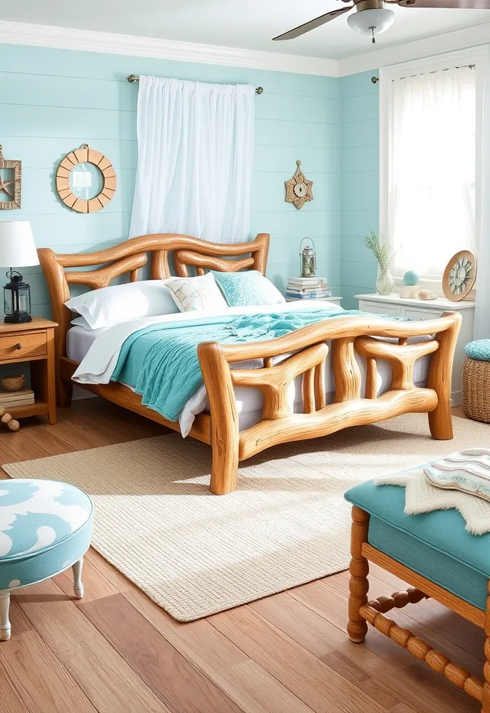 26 White and Turquoise Bedroom Ideas for a Fresh Look That Will Blow Your Mind! - 1. Coastal Retreat: Embrace Nautical Vibes