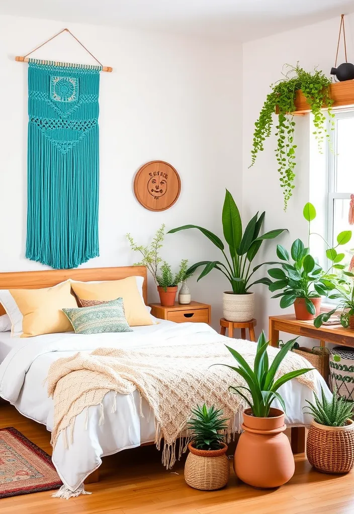 26 White and Turquoise Bedroom Ideas for a Fresh Look That Will Blow Your Mind! - 3. Bohemian Bliss: Eclectic Touches